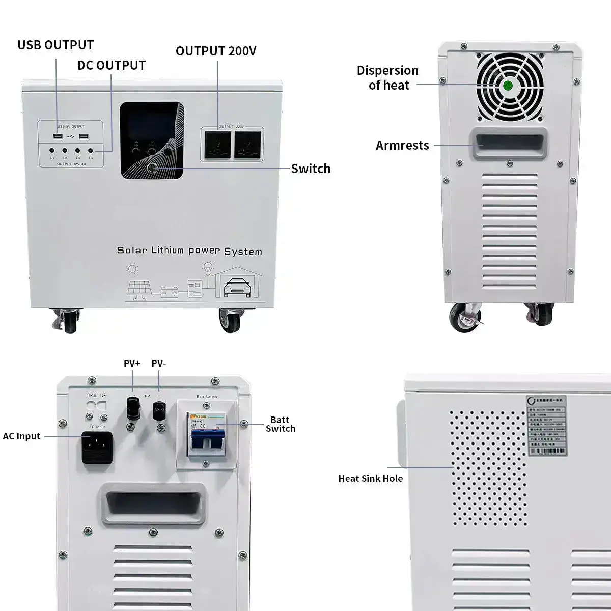 12.8V 100ah All in One Camping Solar Power Station Lithium Battery - Image 4