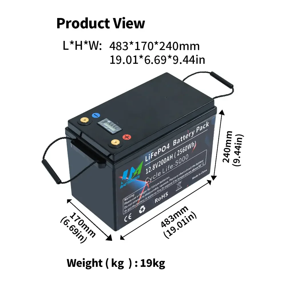 12.8V 200AH Lithium Ion Batteries For Electric Motorcycle - Image 3