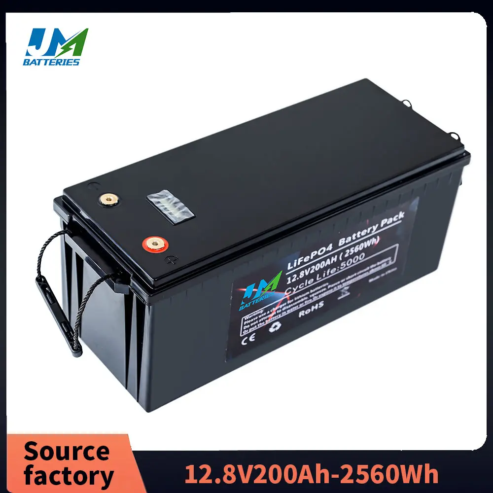 12.8V 200AH Rechargeable Lithium Electric Bike Battery Storage LiFePO4 Battery - Image 2