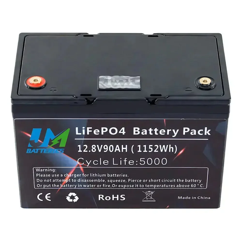 12.8V 90AH Lithium Ion Battery Solar Storage System LiFePO4 Battery - Image 5
