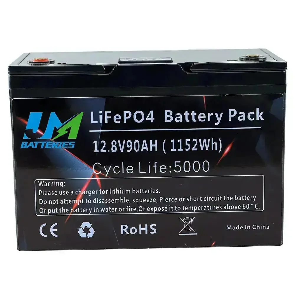 12.8V 90AH Lithium Ion Battery Solar Storage System LiFePO4 Battery - Image 2