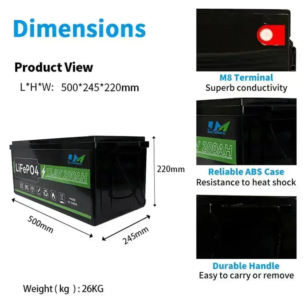12.8v 200ah Solar Storage LiFePO4 Battery - Image 5