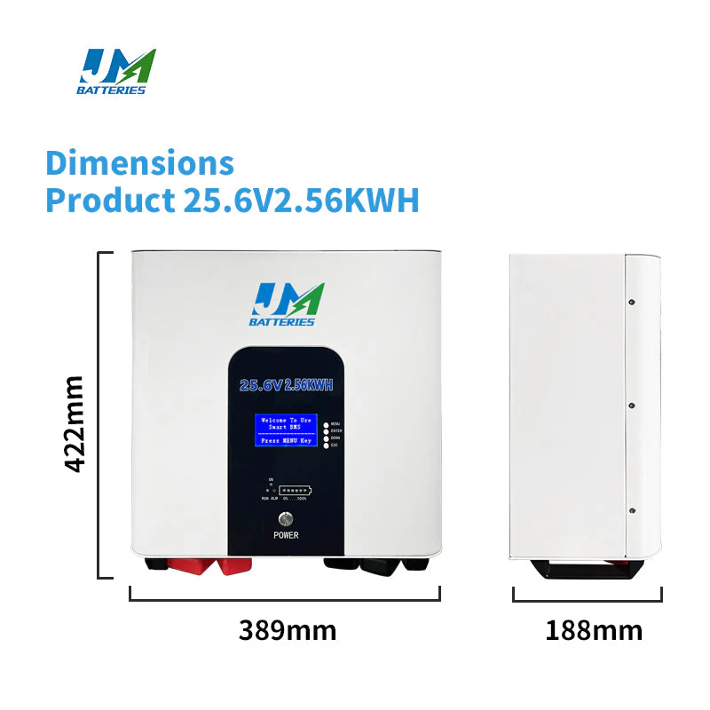 25.6V 100ah 200ah 300ah Powerwall 2.56kwh 5.12kwh 7.68kwh Rechargeable Li-ion Battery for Solar System Storage - Image 3