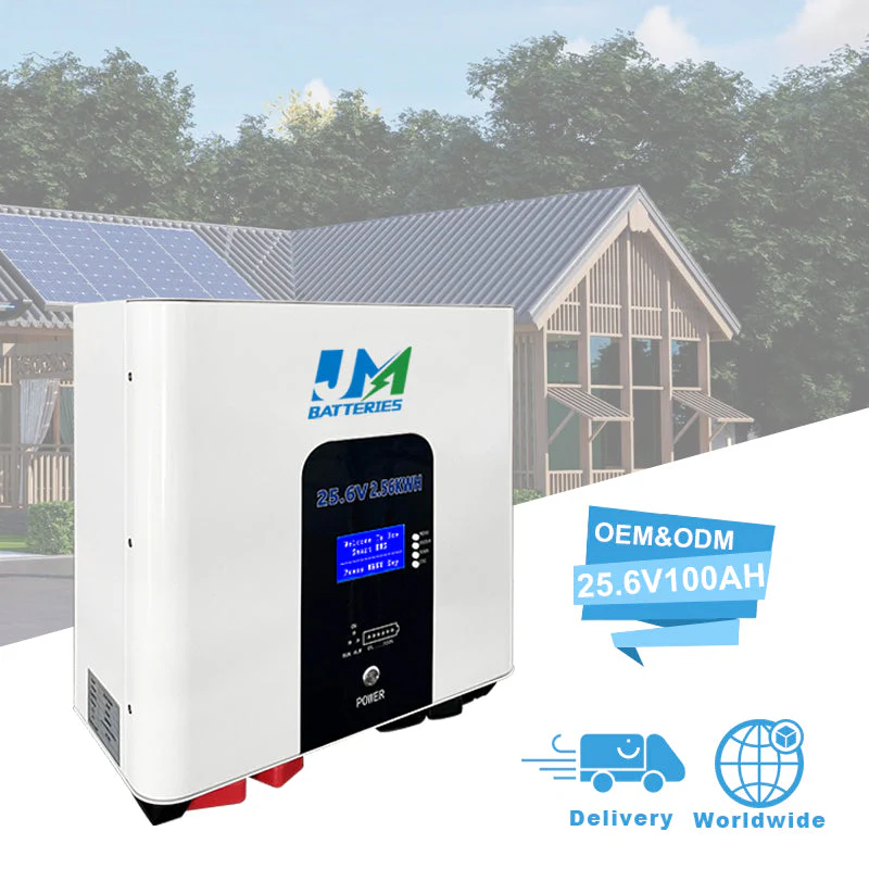 25.6V 100ah 200ah 300ah Powerwall 2.56kwh 5.12kwh 7.68kwh Rechargeable Li-ion Battery for Solar System Storage - Image 5