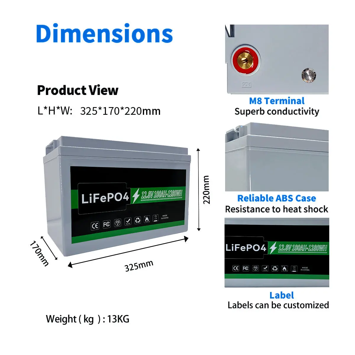 25.6V 100AH 2.56KWH Solar Energy Lithium Battery - Image 3