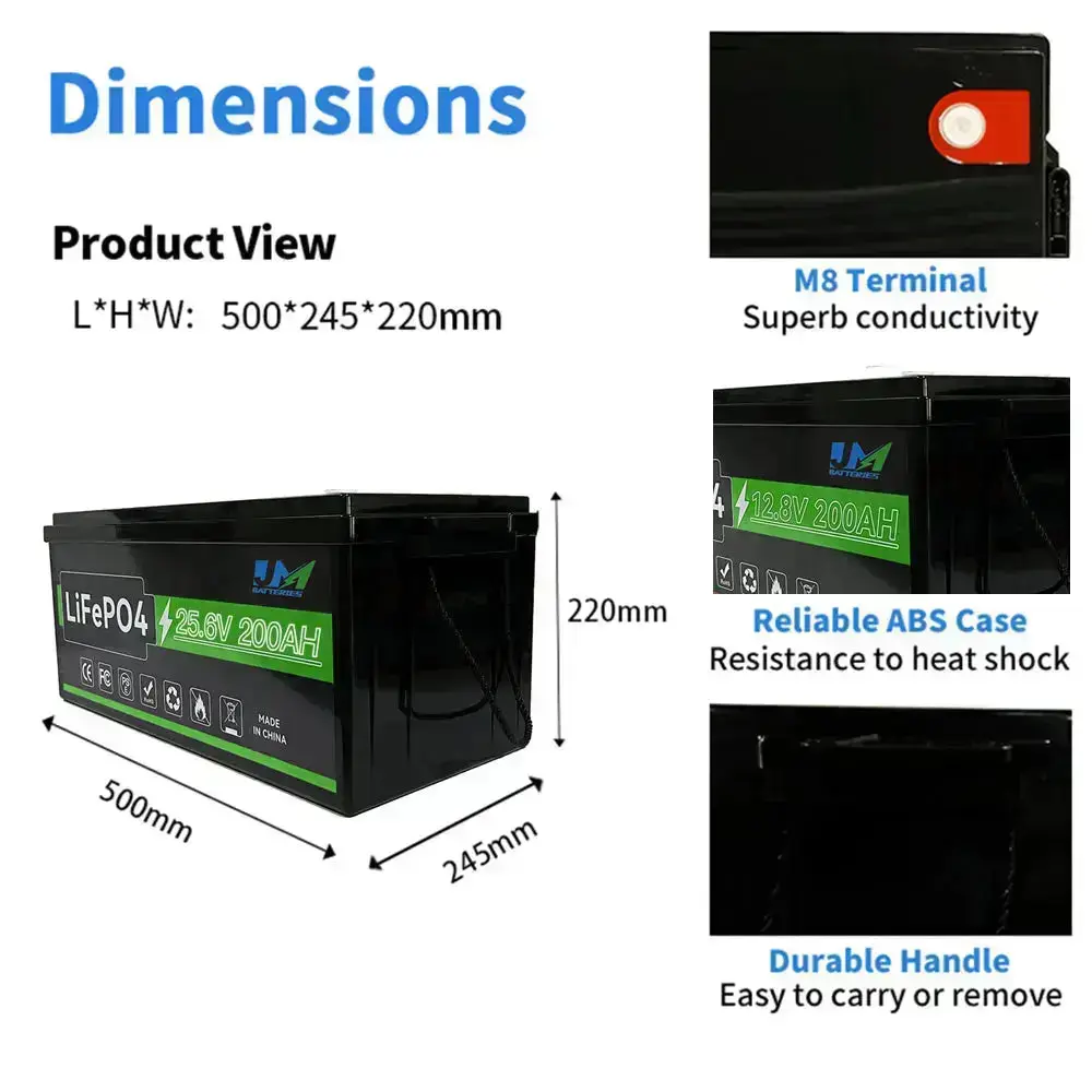 25.6V 200AH Lithium Battery Solar Power Energy System Battery - Image 3