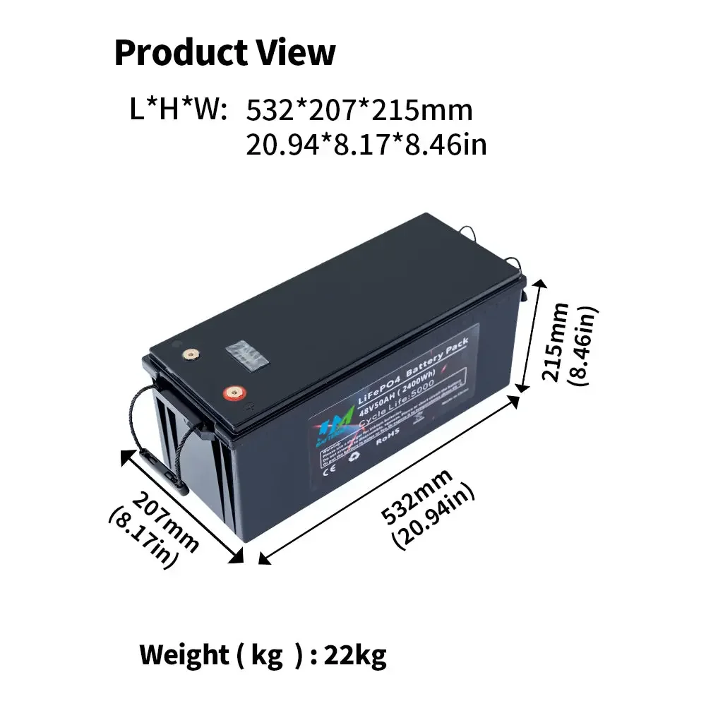 48V 50AH Energy Storage LiFePO4 Batteries - Image 3