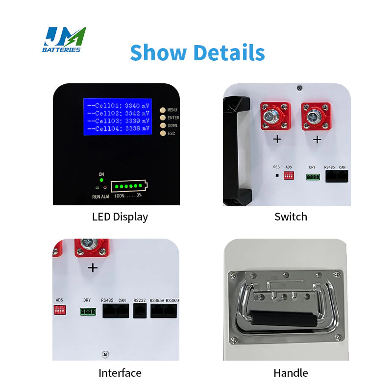 48V 51.2V 100ah Wall Mounted Solar Storage Power Lithium Cell Ion 5kwh LiFePO4 Deep Cycle Rechargeable Long Life Battery - Image 4