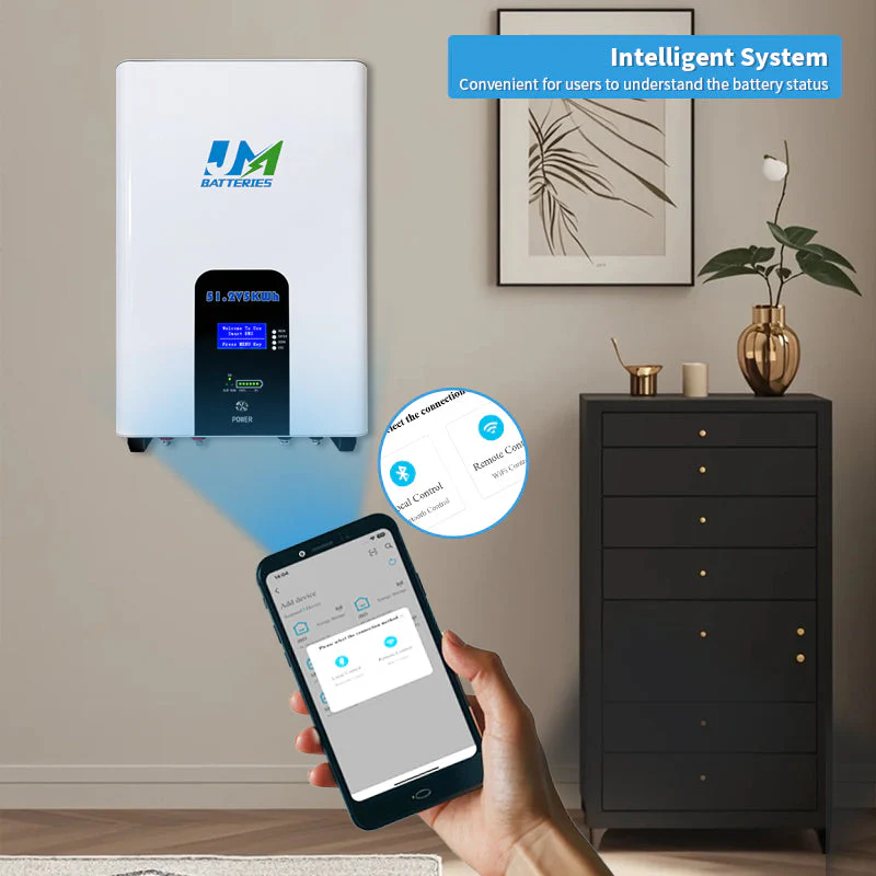 48V 51.2V 100ah Wall Mounted Solar Storage Power Lithium Cell Ion 5kwh LiFePO4 Deep Cycle Rechargeable Long Life Battery - Image 5