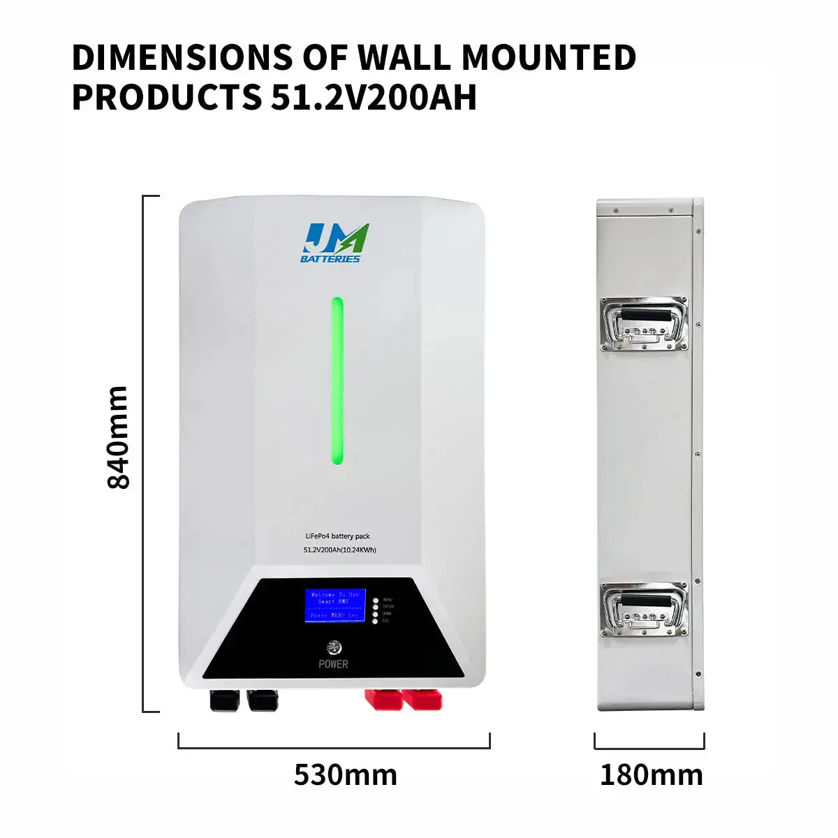 51.2V 200AH 10KWH Wall Mounted Lithium Battery - Image 6
