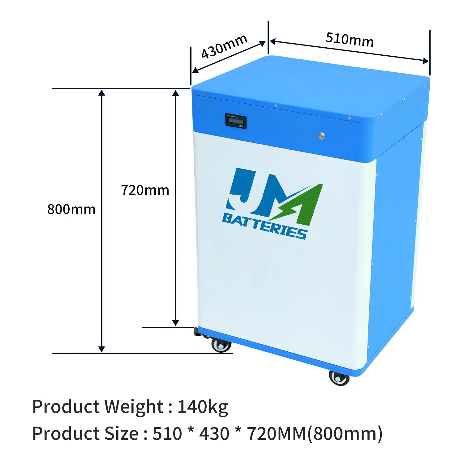 51.2V 250Ah Moveable Design Lithium Ion Battery - Image 2