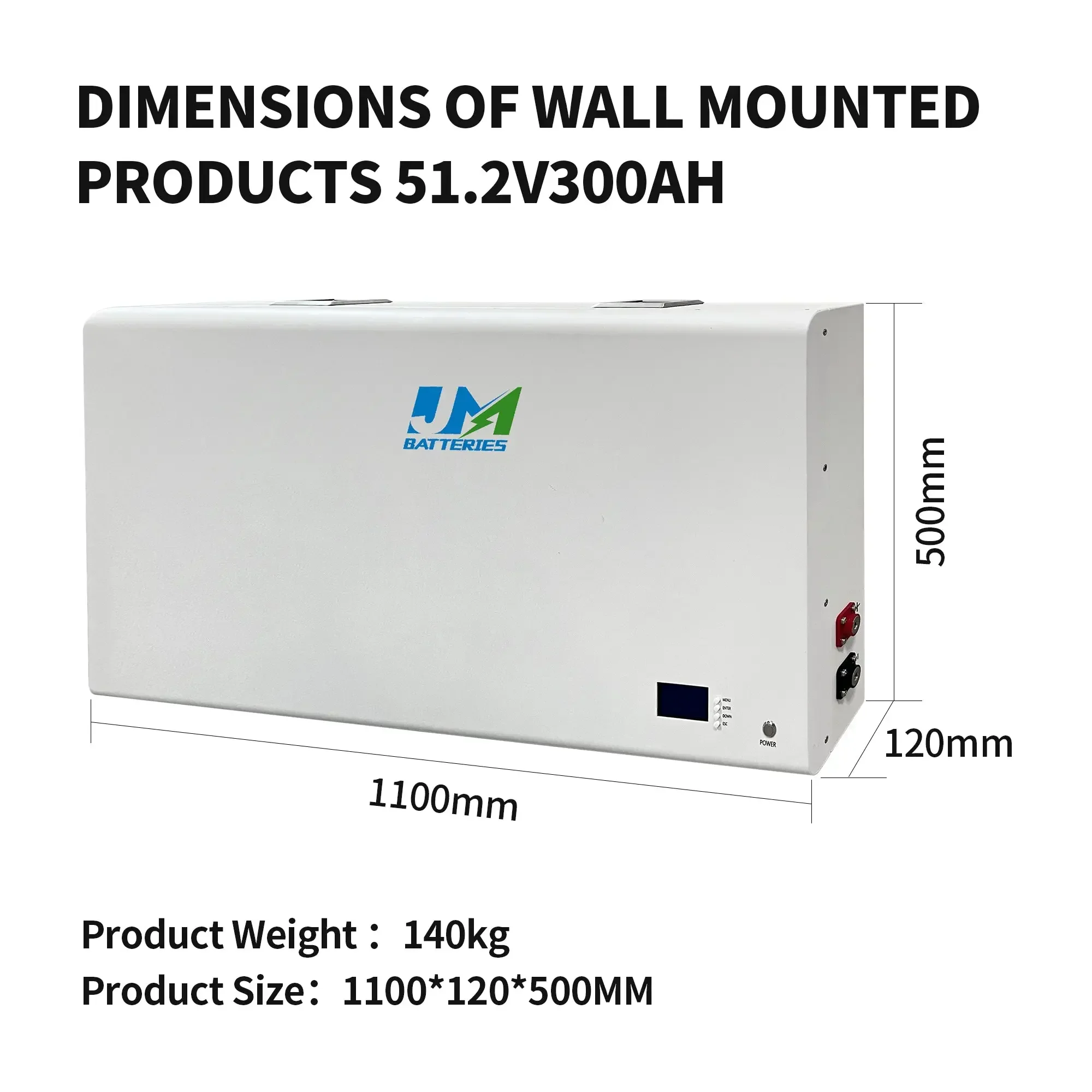 51.2V 300AH Wall Mounted Battery for Power Solar System - Image 2