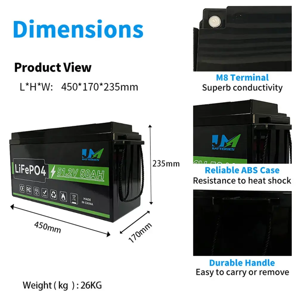 51.2V 50ah Lithium Battery Pack Energy Storage Battery - Image 3