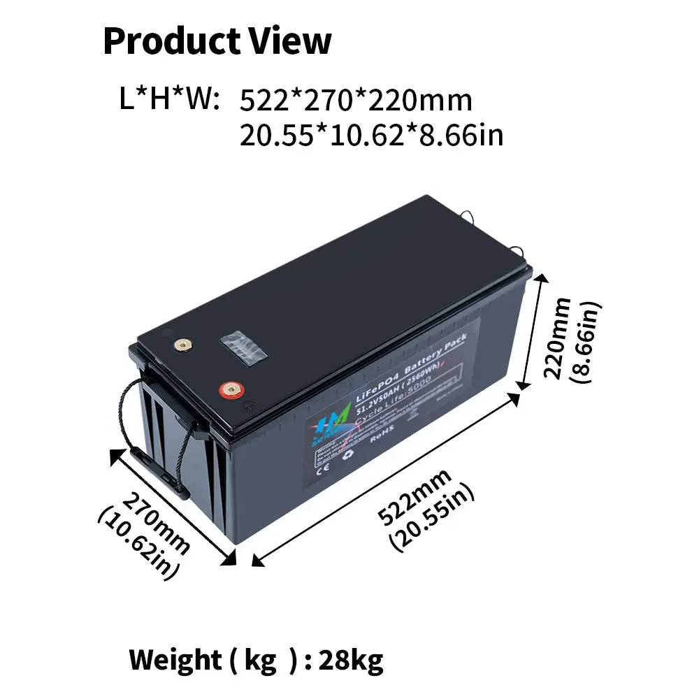 51.2V 50AH Lithium Ion Batteries For Scooter - Image 2