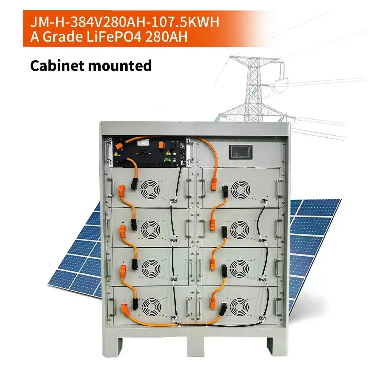 240V 96V 336V 384V 280AH High Voltage Solar LiFePO4 Rechargeable Lithium Battery - Image 6