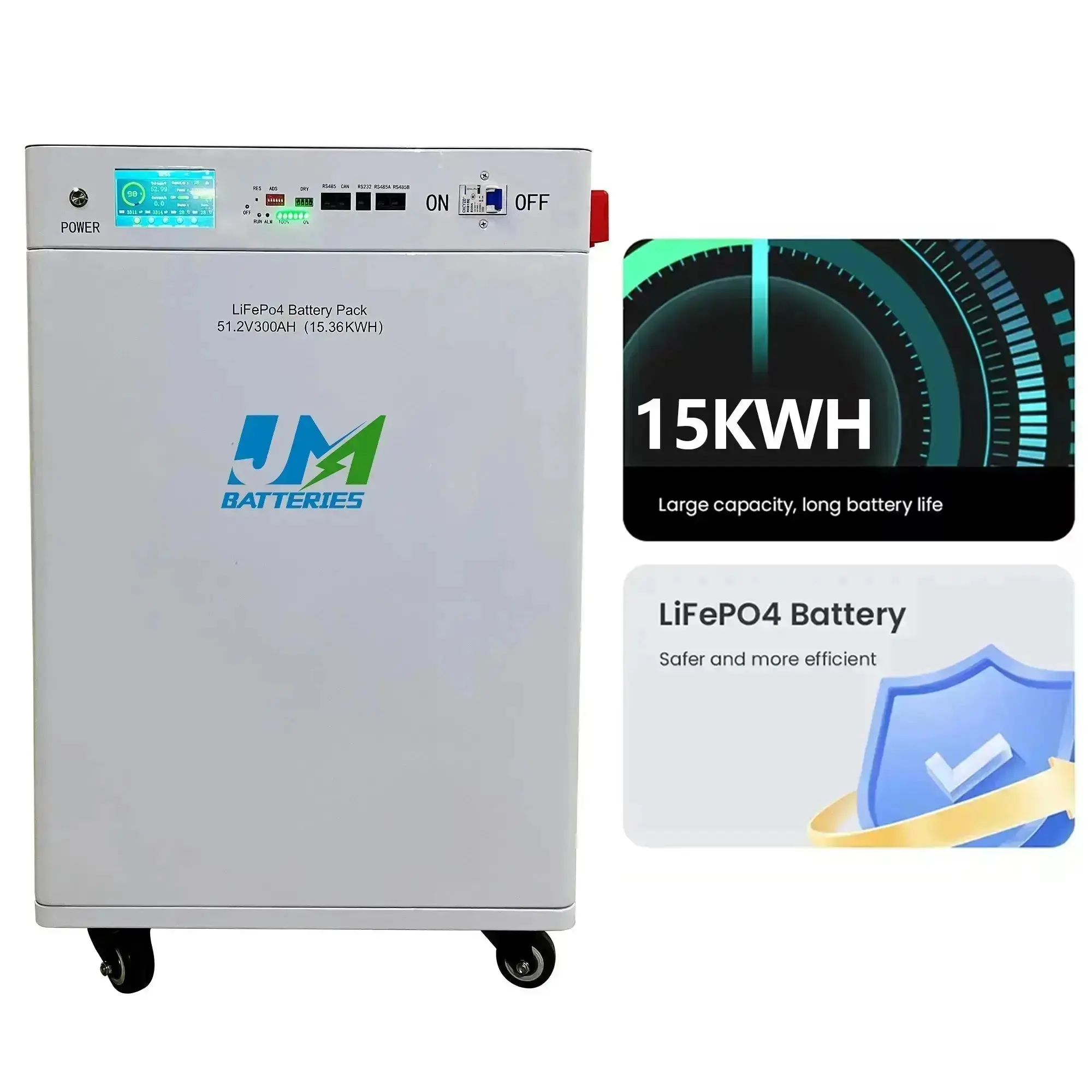 Mobile solar cells battery 51.2V 300AH Compact Floor Mounted Solar Generator - Image 2