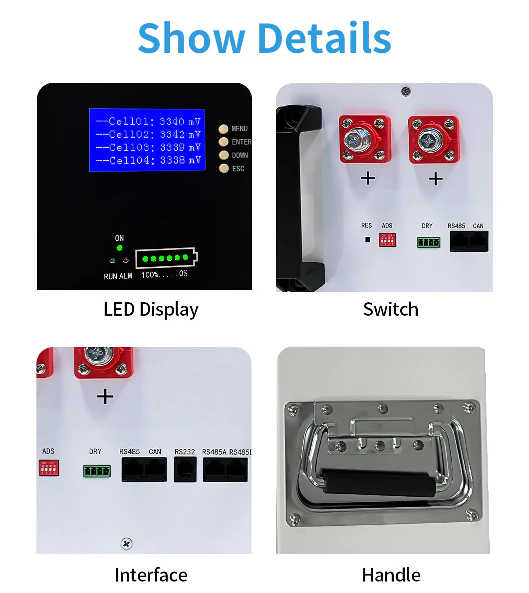 JM 10kwh 51.2V 200ah lifepo4 solar battery 51.2v 200ah lifepo4 wall mount battery - Image 4