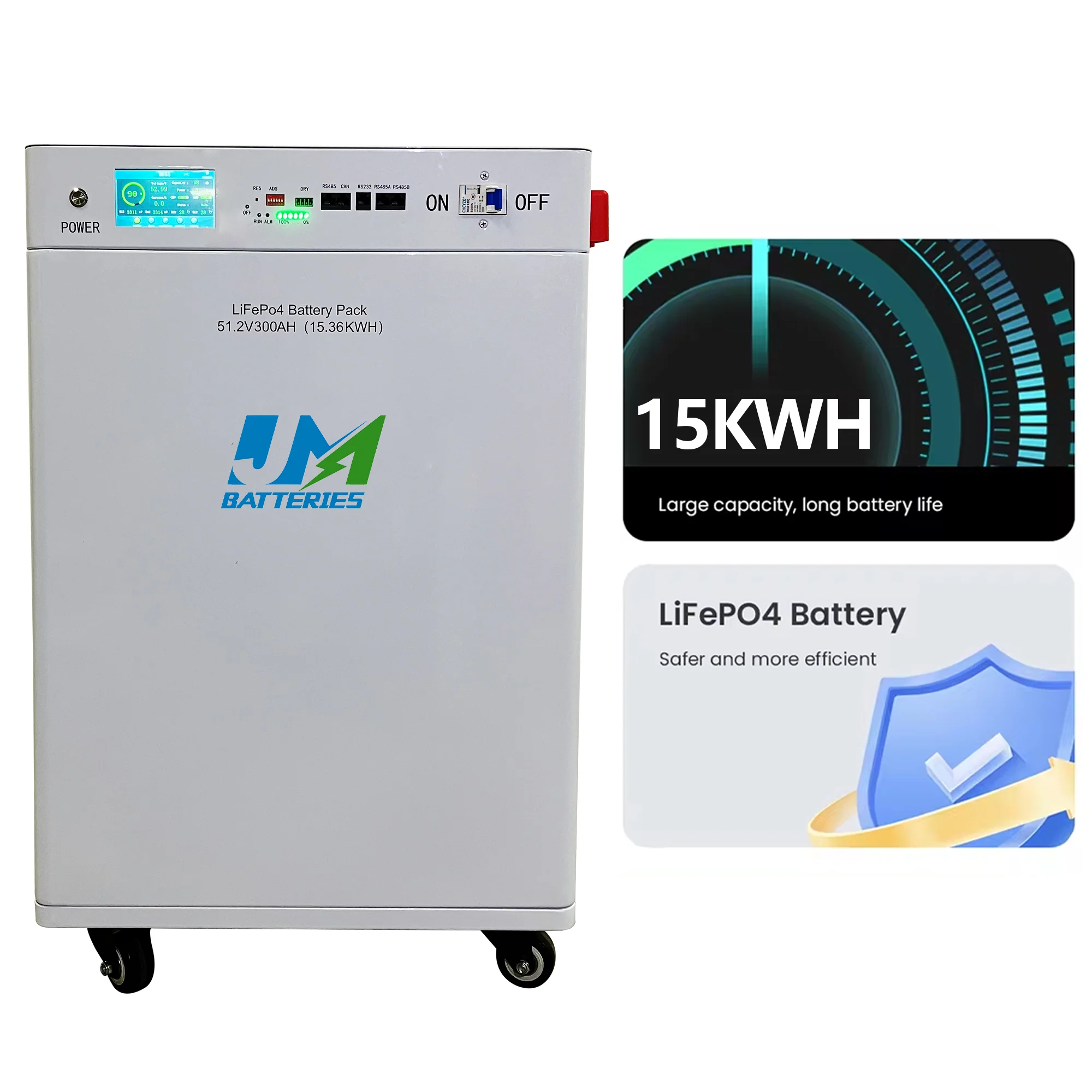 JM 48V 300ah 314ah 15kwh Home Energy Storage Solar Lithium LiFePO4 Battery Pack - Image 4