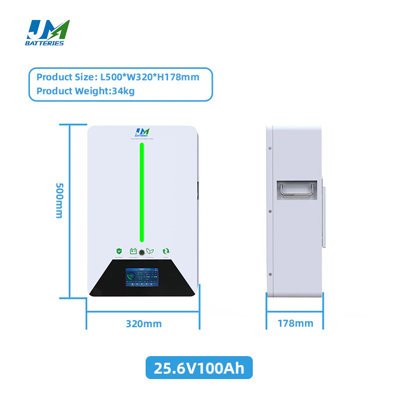 JM Custom Solution 24V 25.6V 100ah Lithium Ion Polymer Battery LiFePO4 for Hybrid Energy Storage System - Image 3