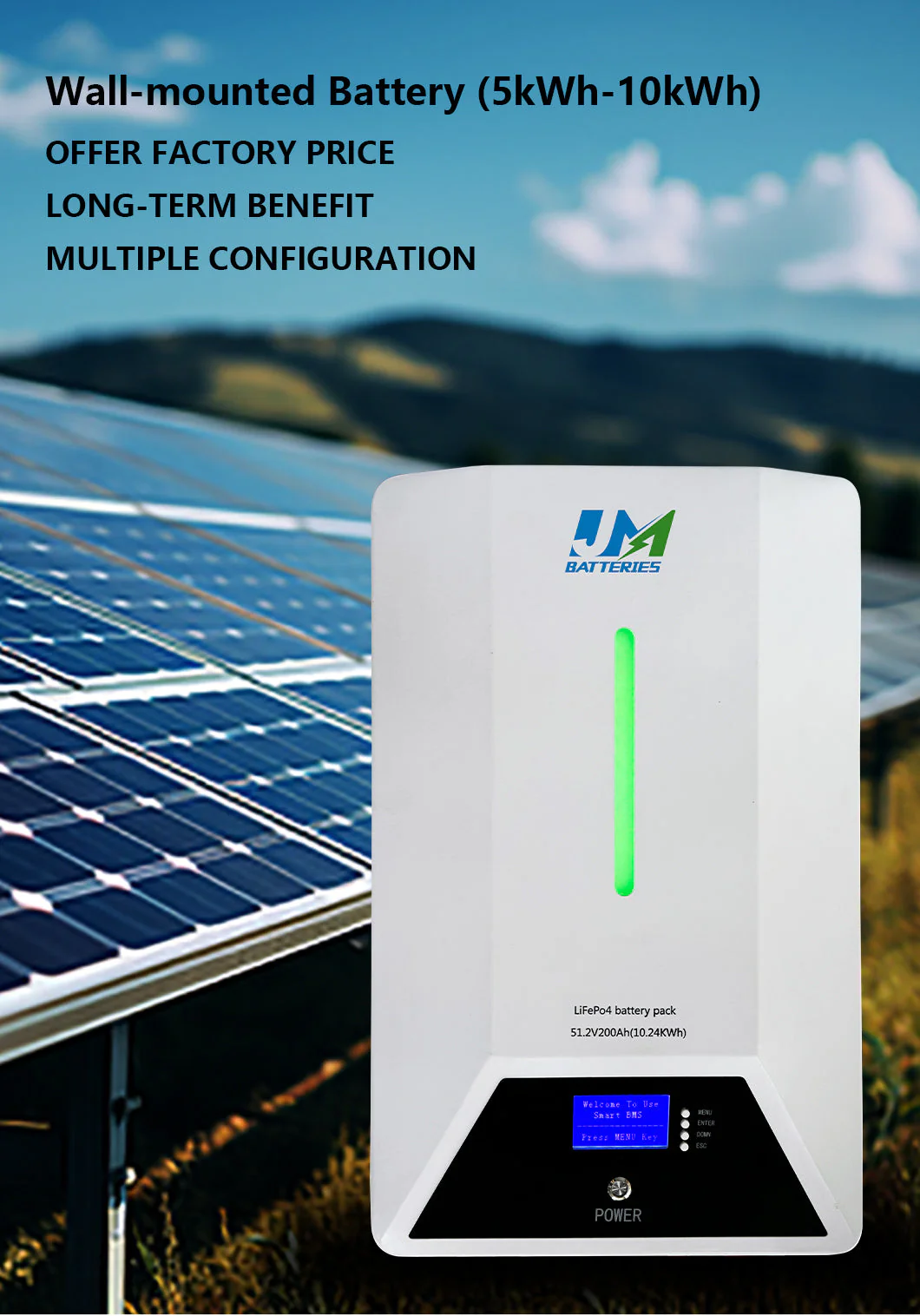JM 48V 51.2V Powerwall Home Battery 100ah 200ah 15Kwh lifepo4 lithium battery - Image 8