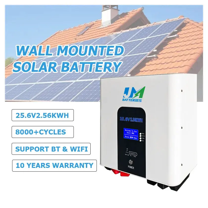 JM Factory 5Kw 24v 25.6V Solar Inverter Home Lifepo4 Powerwall 100Ah 300Ah Lithium Battery CAN Communication Port Split Type - Image 3