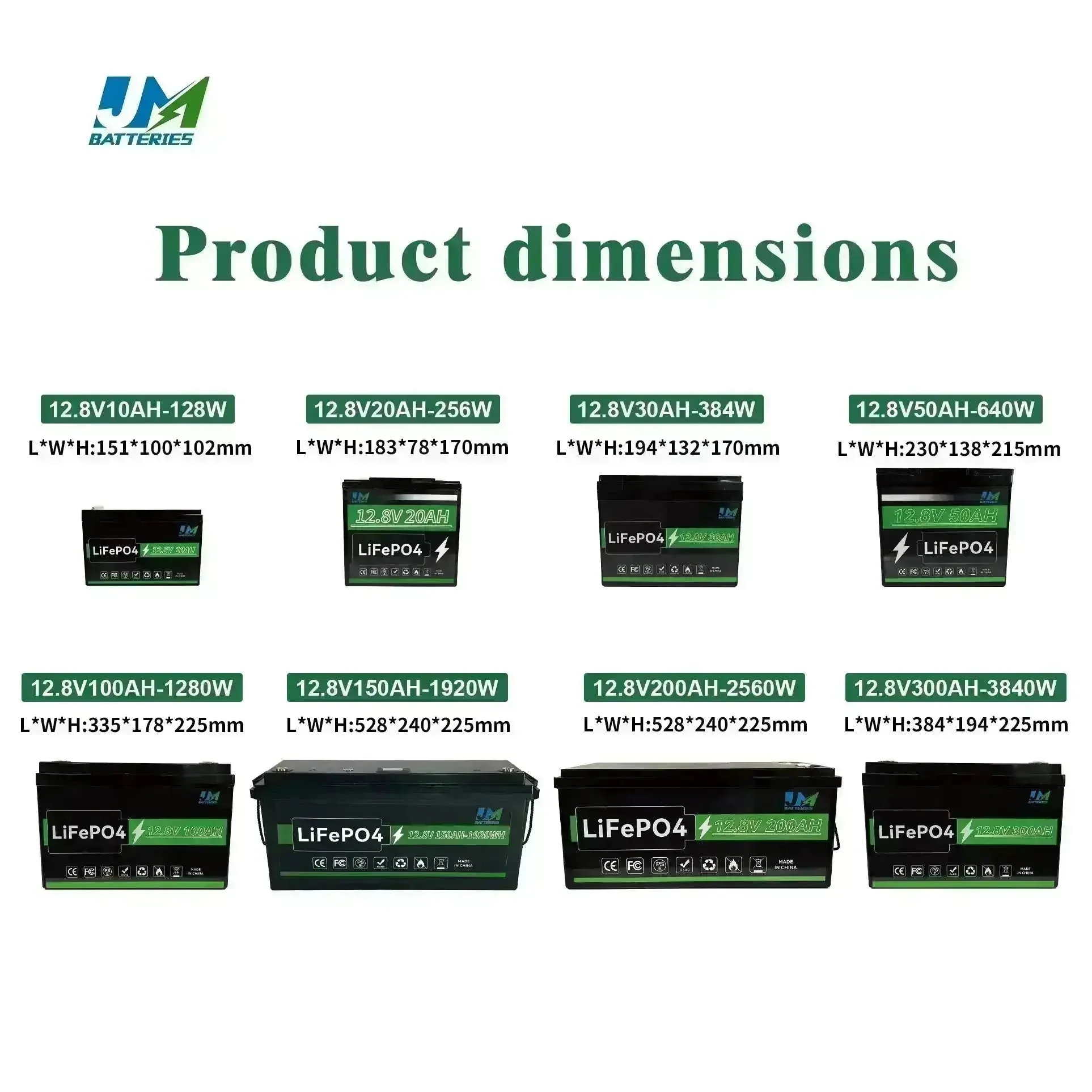 JM 12.8v 100ah 200ah 300ah New Lithium Batteries High Performance And  Endurance Battery - Image 5