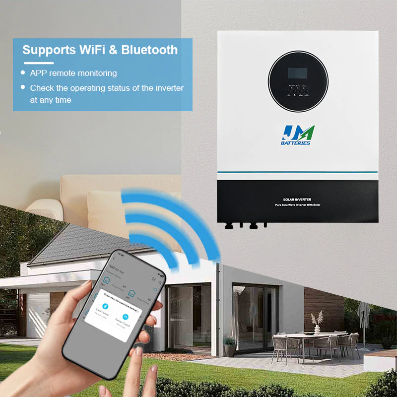 Jm Professional Design11kwh 220V 50Hz Pure Sine Wave Solar Power Inverter for Home Grid -Connected Inverter Solar Panels Portable Inverter WiFi - Image 6