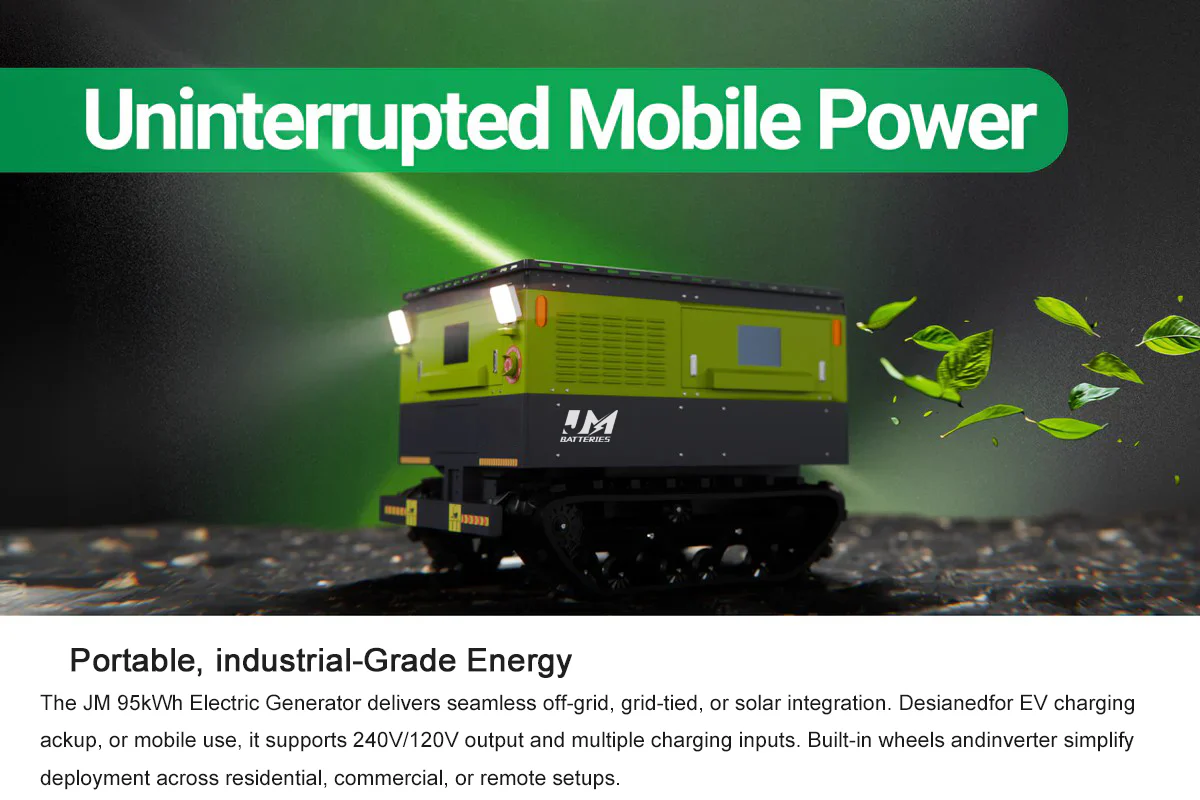 JM Industrial Power Deep Cycle Battery with 20kVA Inverter for Heavy-Duty Construction Tools - Image 3
