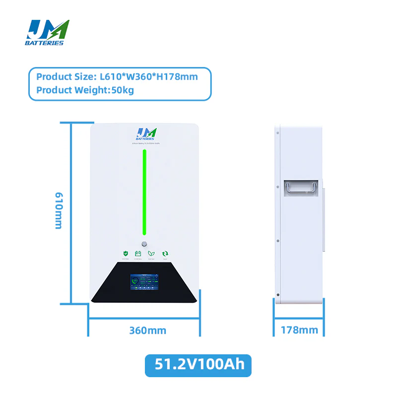 JM Supplier Wall Mounted 5kwh 48V 100ah li ion battery With Wiwf Bluetooth And BMS System - Image 3
