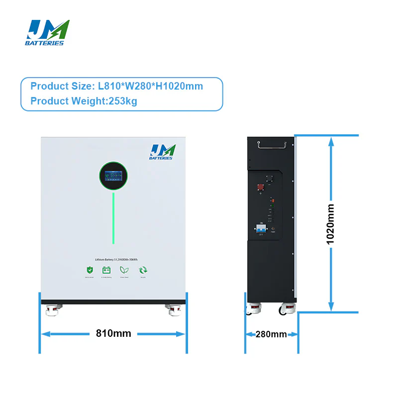 JM 48V 51.2V 560ah 600ah 30kwh LiFePO4 Lithium Battery with BMS for Solar Home Energy Storage System - Image 4