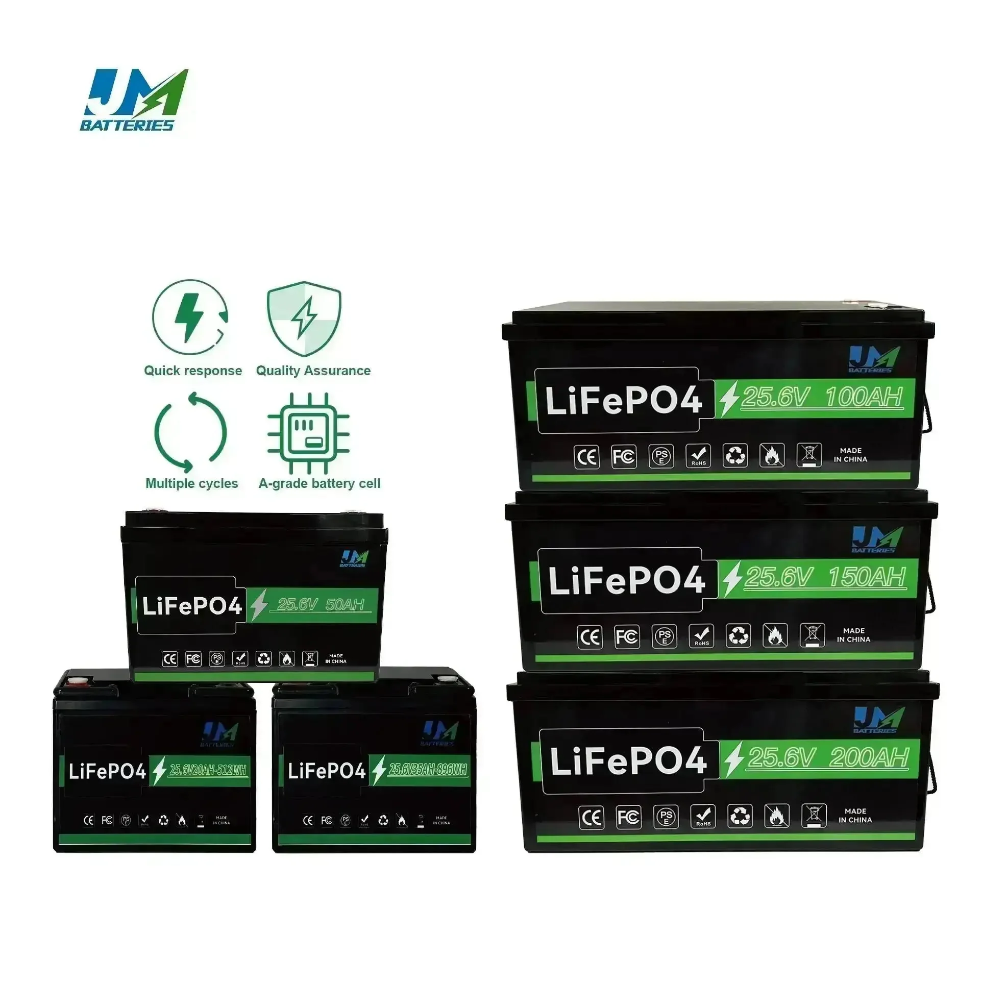 High-Performance JM LFP Battery Packs 25.6V 100ah 150ah 200ah Durable and Cost-Effective Energy Battery - Image 10