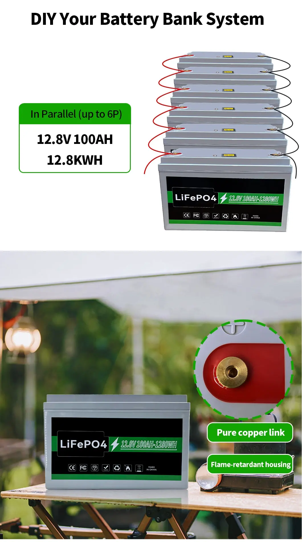 LiFePo4 1 2.8V 100AH lithium battery - Image 5