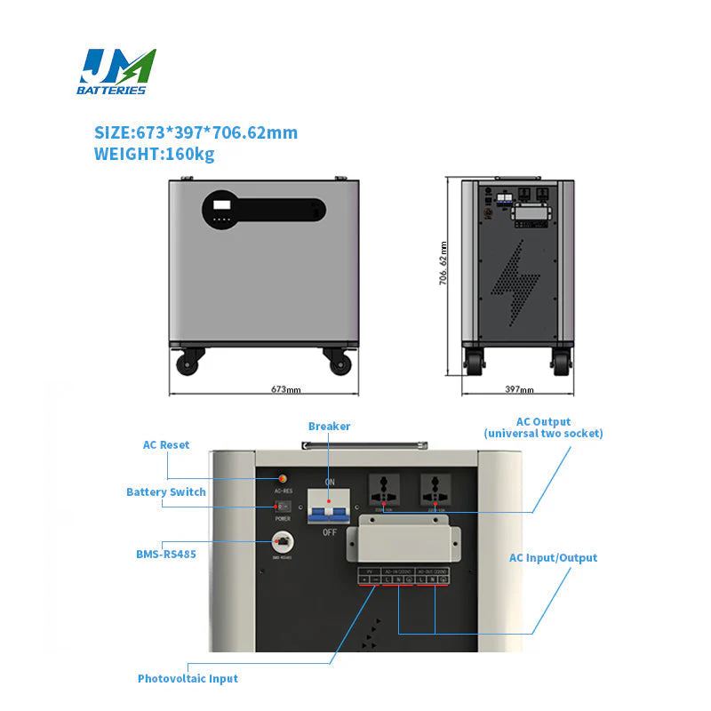 All in One Movable Power Battery 48V 51.2V 300ah Lithium Ion Battery Pack 15kwh Battery for Home Energy Storage System - Image 4