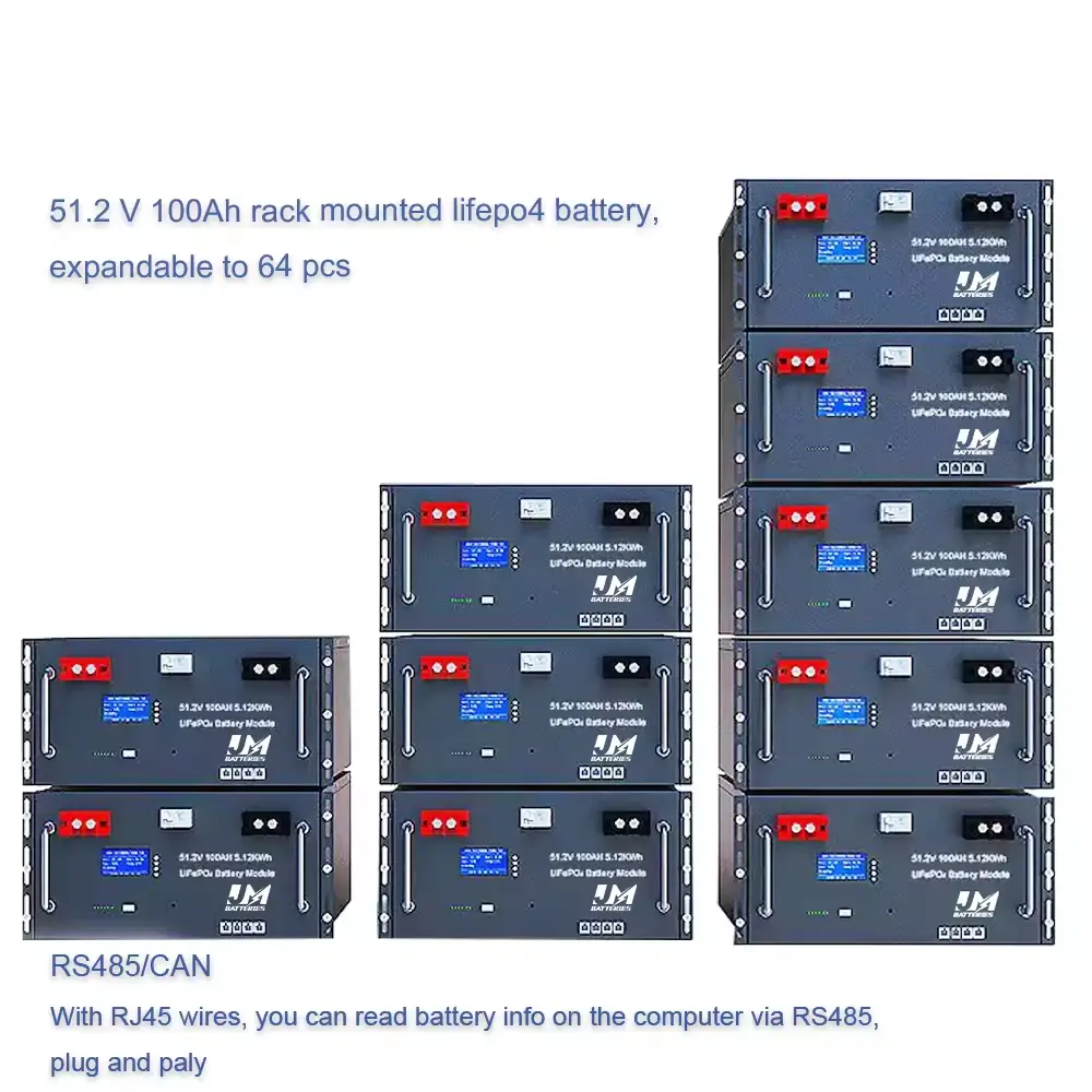 Rack-Mounted 51.2V 100Ah 200AH High-Performance Lithium Battery Pack Long-Lasting Energy Solution - Image 7